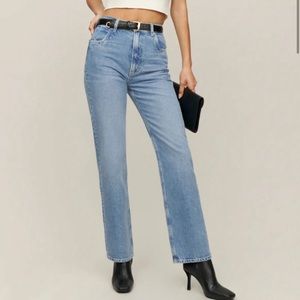 NWT Reformation Cowboy High Ride Straight Jeans